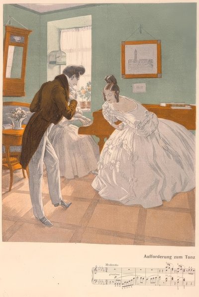 Uitnodiging tot dans door Ferdinand von Reznicek