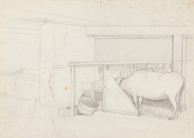 Een kalf in een gespleten boom door Ferdinand von Wright