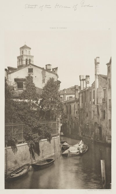 Straat van het Huis van God. door Ferdinando Ongania