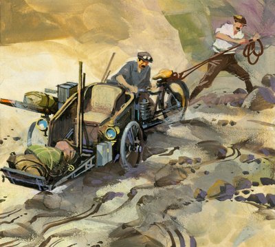 Tienduizend mijl autorace (gouache op papier) door Ferdinando Tacconi