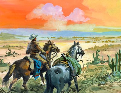 Tschiffely in het woestijnland van Santiago de Estero door Ferdinando Tacconi