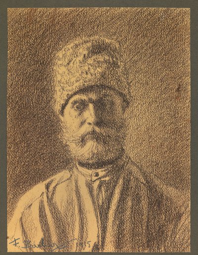 Portret van een Russische gevangene door Fernand Barbier