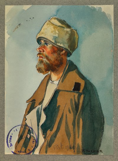 Russische gevangene, Gustrow door Fernand Barbier