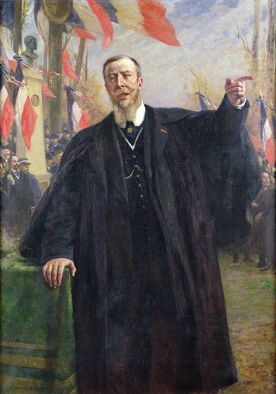 Paul Deroulede (1846-1914) houdt een toespraak in Bougival, januari 1913 door Fernand Cormon