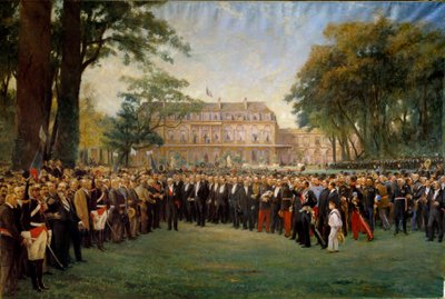 Ontvangst van de burgemeesters van Frankrijk in het Elysee op 22 september door Fernand Cormon