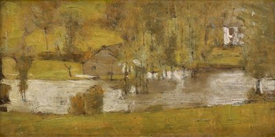 A Fosset; La Crue, 1881 door Fernand Khnopff