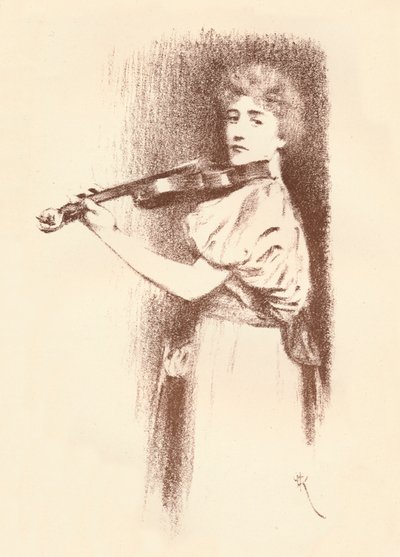 Een Violist door Fernand Khnopff