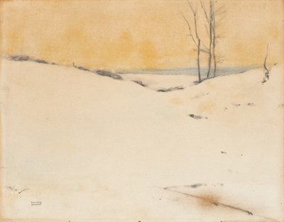 In de Sneeuw, ca. 1916 door Fernand Khnopff