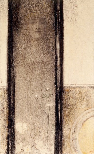 Mysterieuse vrouw, ca. 1909 door Fernand Khnopff