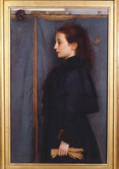 Portret van Jeanne de Bauer, 1890 door Fernand Khnopff