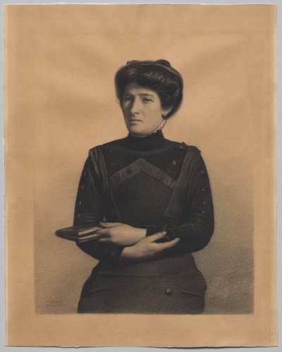 Portret van Madame Jules Ricard, geboren Augustine Bulteau door Fernand Khnopff