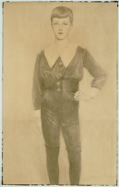 Prins Leopold van België, Hertog van Brabant, 1913 door Fernand Khnopff