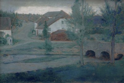 De ingang van het dorp, 1885 door Fernand Khnopff