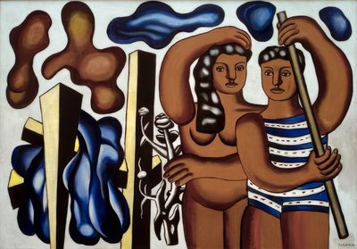 Adam en Eva (studie) door Fernand Leger