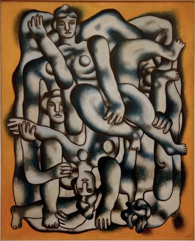 De acrobaten in het grijs door Fernand Leger