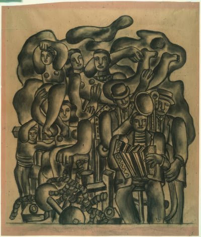 De straatartiesten door Fernand Leger