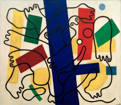 Twee acrobaten (duikers) door Fernand Leger