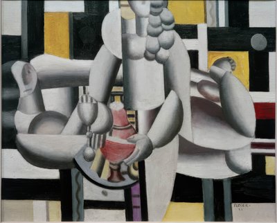 Twee vrouwen en stillevens door Fernand Leger