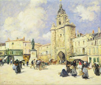 Het stadsplein van La Rochelle door Fernand Legout Gerard