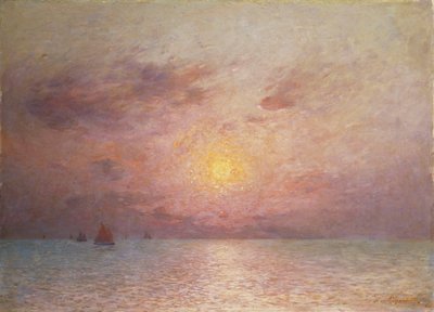 Zeilen op Zee, Avond door Fernand Loyen du Puigaudeau
