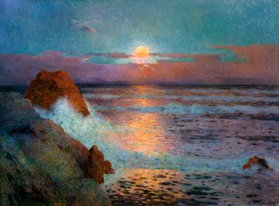 Zonsondergang aan zee, 1925 door Fernand Loyen du Puigaudeau