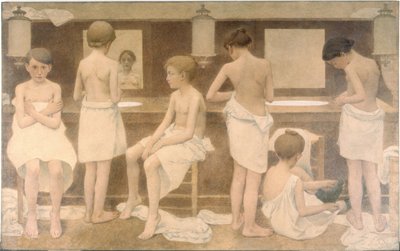 Les Petites Figurantes, tussen 1911 en 1913 (olieverf op doek) door Fernand Pelez