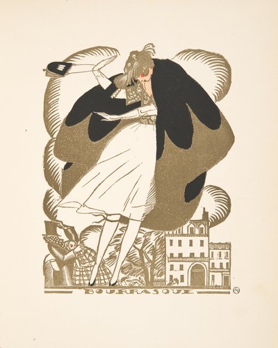 Bourrasque, uit een collectie modeplaten, 1920 door Fernand Siméon