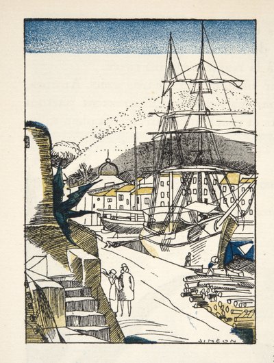 St Tropez uit Gazette de Bon Ton, uitgegeven 1920 door Fernand Siméon
