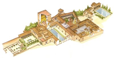 Alhambra, Granada, Spanje. Koninklijke paleizen door Fernando Aznar Cenamor