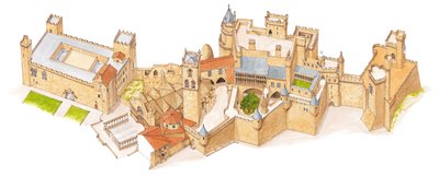 Kasteel van Olite. Navarra, Spanje door Fernando Aznar Cenamor
