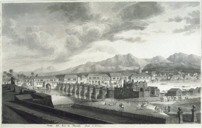 Uitzicht op Fort Santiago in Manilla door Fernando Brambila