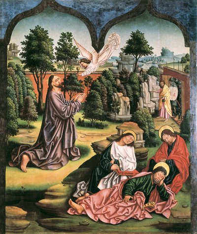 Gebed in de Tuin van Olijven, schilderij door Fernando Gallego door Fernando Gallego