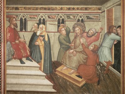 De Geseling van Christus voor Pontius Pilatus door Ferrer Bassa