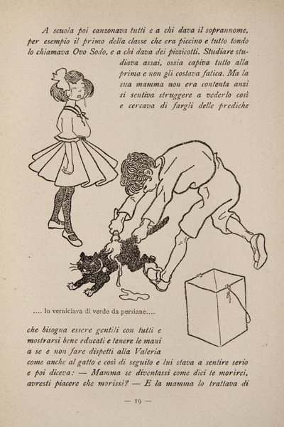 Illustratie uit een kinderboek, ca. 1920-30 door Filiberto Scarpelli