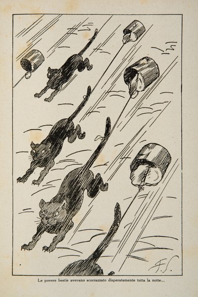 Illustratie uit een kinderboek, ca. 1920-30 door Filiberto Scarpelli