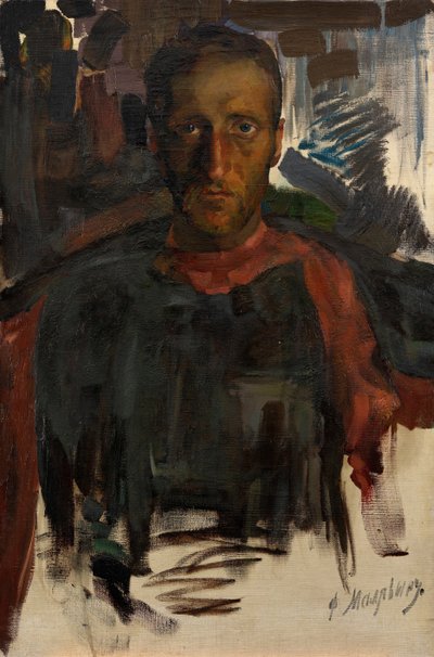 Portret van de dichter Nikolay Gumilyov 1886-1921 door Filipp Andreevic Maljavin