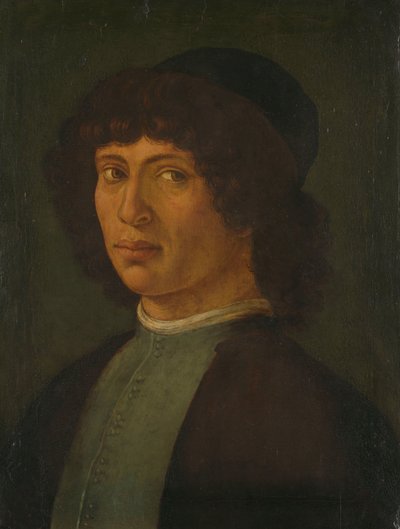 Portret van een jonge man door Filippino Lippi (manner of)
