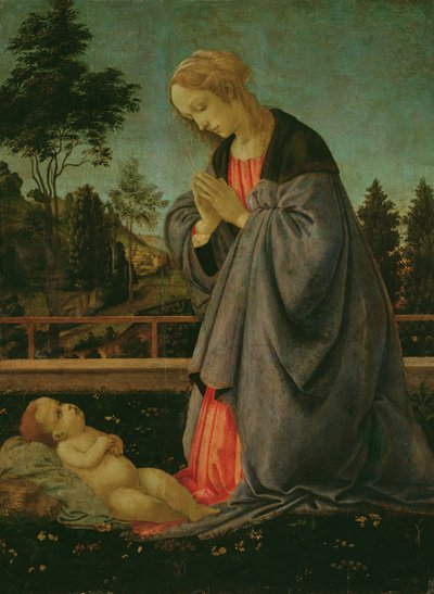 Aanbidding van het Kind door Filippino Lippi