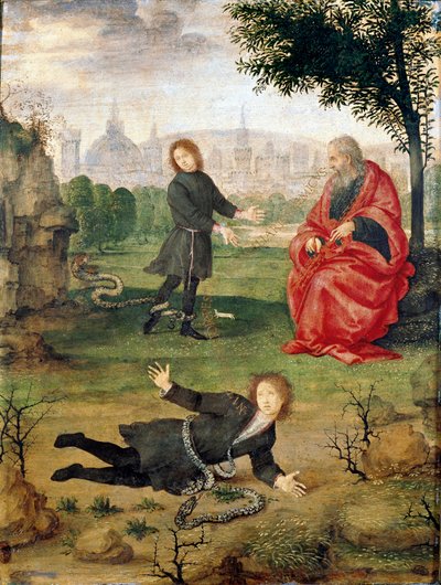 Allegorie van de Medici-familie met inscriptie in het midden 