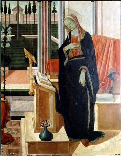 Aankondiging (detail) door Filippino Lippi