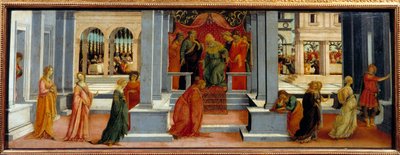 Esther gekozen door koning Assuerus door Filippino Lippi