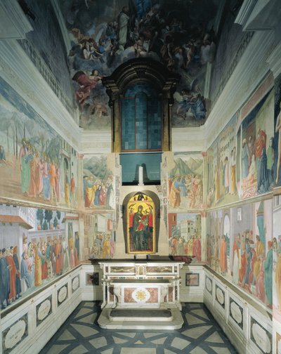 Italië, Florence, Kerk van Santa Maria del Carmine, Brancacci-kapel door Filippino Lippi
