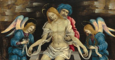 Pietà De Dode Christus Betreurd door Nicodemus en Twee Engelen door Filippino Lippi