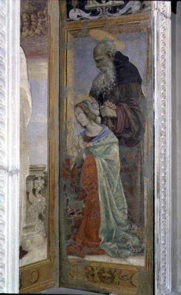 SS. Antonius en Lucia, (detail) van het tabernakel van de Canto al Mercatale, 1498 door Filippino Lippi