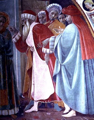 SS. Stefanus en Margaretha, (detail) van het tabernakel van de Canto al Mercatale, 1498 door Filippino Lippi