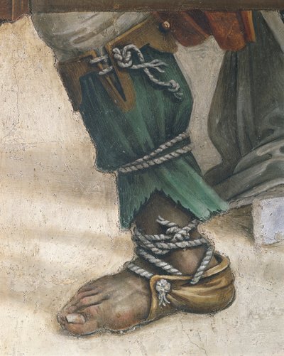 Sint Jan Evangelist wekt Drusiana op (detail) door Filippino Lippi