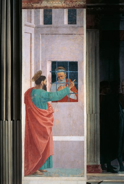 Sint Paulus bezoekt Sint Petrus in de gevangenis, door Filippino Lippi door Filippino Lippi