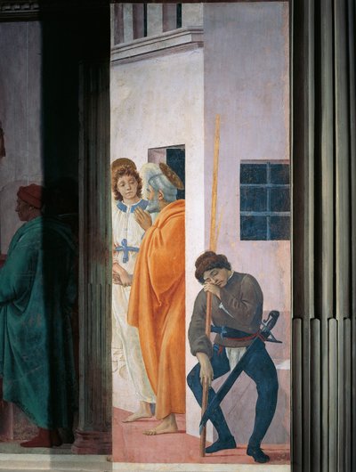 Sint-Pieter bevrijd uit de gevangenis, door Filippino Lippi, fresco door Filippino Lippi