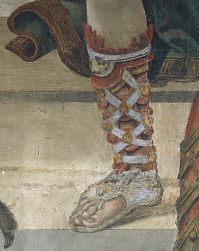 Sint Filippus verdrijft de draak uit de tempel van Hieropolis, detail (fresco) door Filippino Lippi