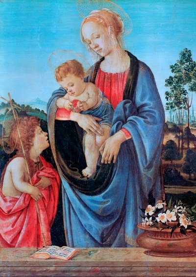 De Maagd en het Kind met Sint Jan, 1480 door Filippino Lippi